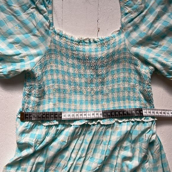 Vintage Blue Gingham Summer Dress - Picture 11 of 11
